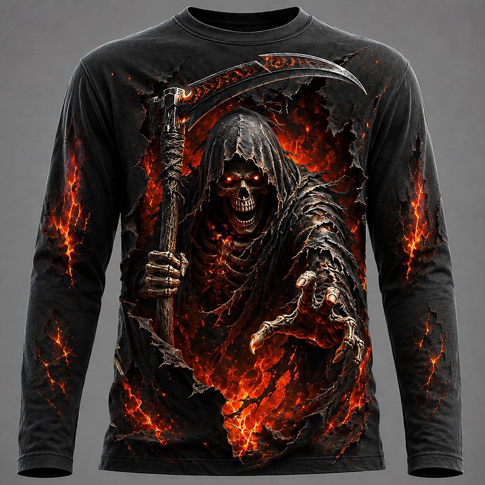 Men'S Fashion T Shirts - Halloween Men 3D Graphic Printed Long