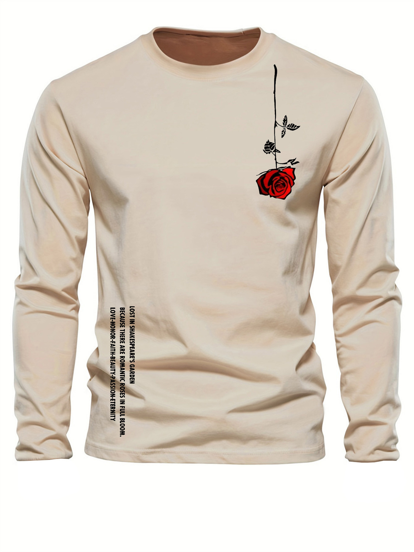 Men'S Fashion T Shirts - 100% pure cotton men's long sleeved