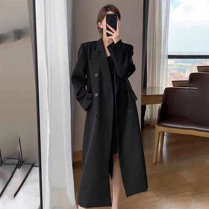 FANAN Elegant Long Trench Coat - Mens Fashion Blazer ulasan dan harga