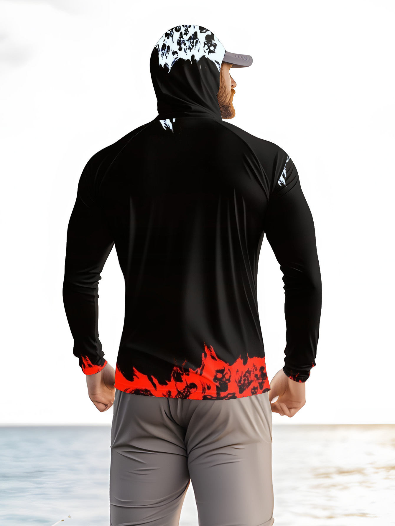 Men Hood Fishing Shirt long sl - Men'S Fashion T Shirts ulasan dan harga