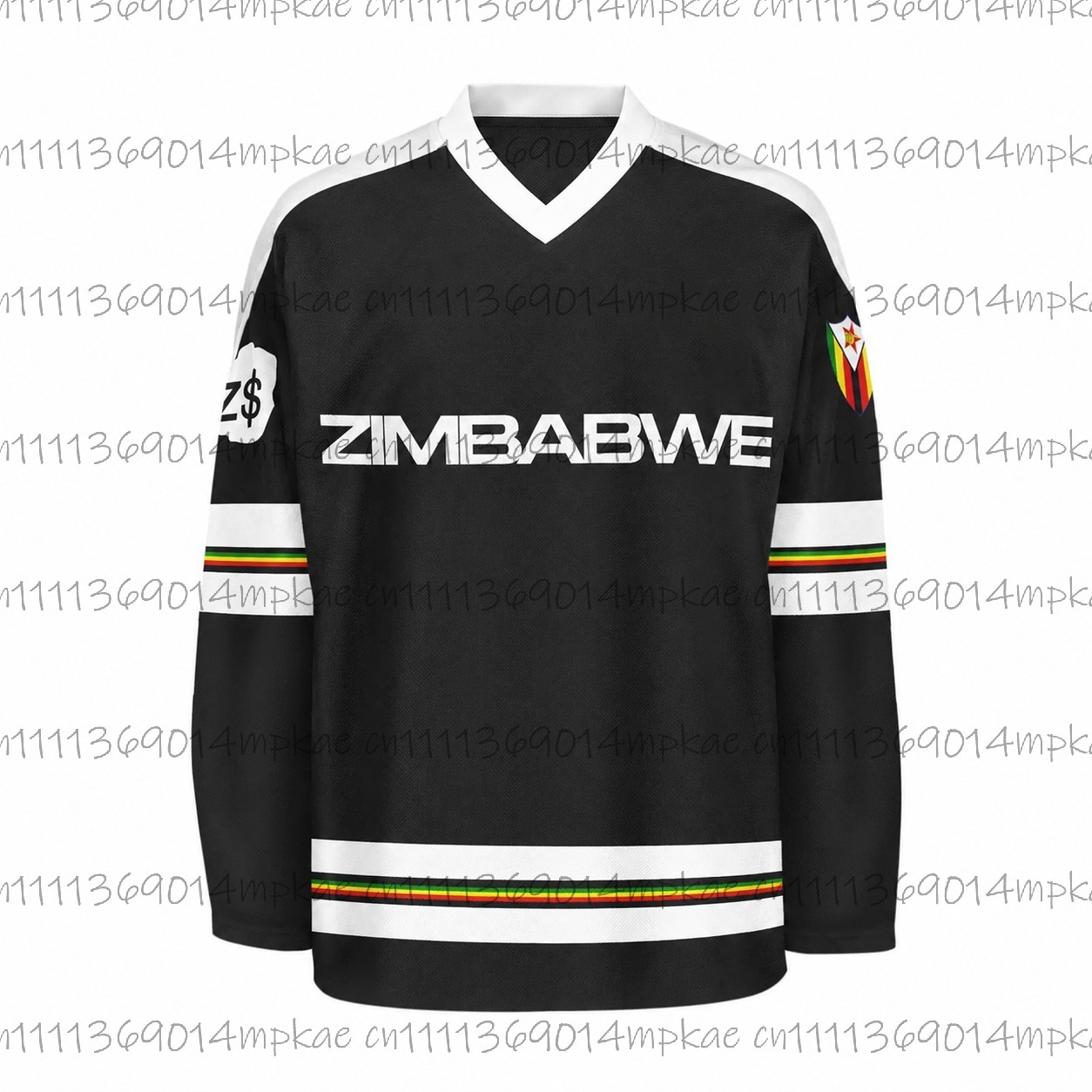Men's Zimbabwe Printed V-Neck  - Men'S Fashion T Shirts ulasan dan harga