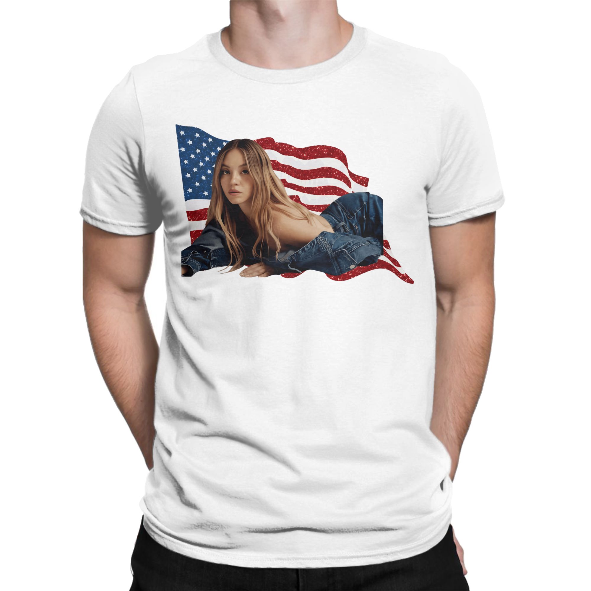Sydney Sweeney Cotton T Shirt  - Men'S Fashion Sydney ulasan dan harga