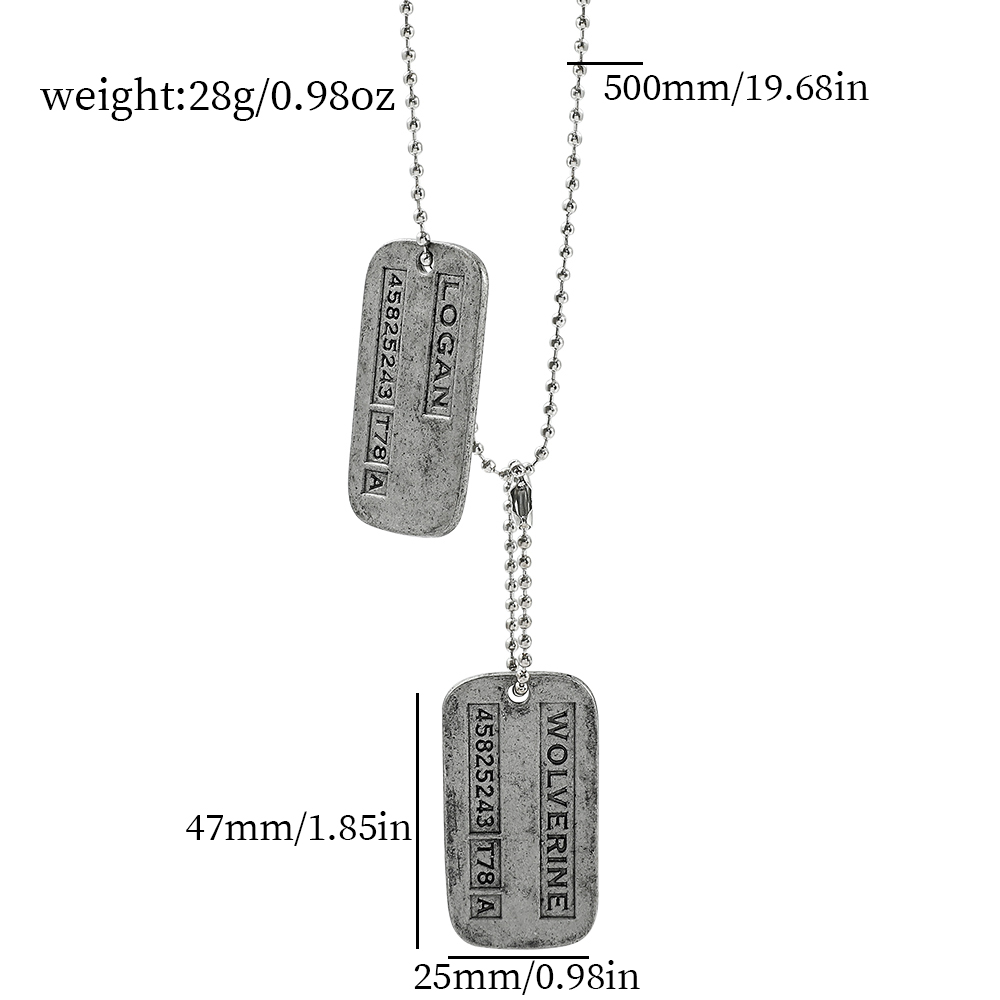 X-Men Wolverine Military Card  - Men'S Fashion Necklaces ulasan dan harga