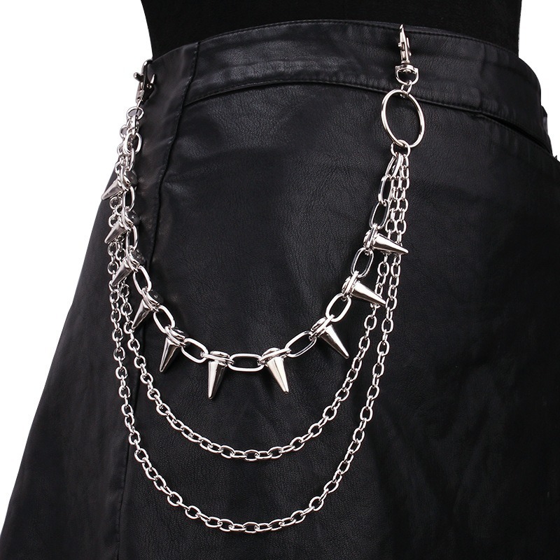Hip Hop Punk Rock Metal Pants  - Jeans Pants Fashion Men ulasan dan harga