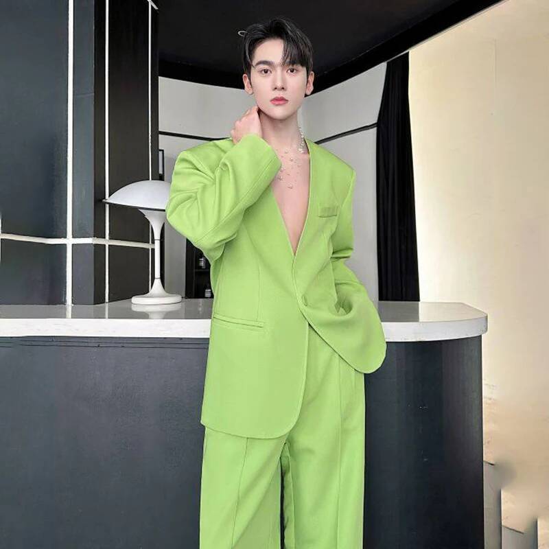 LUZHEN 2026 Spring New Solid C - Mens Fashion Blazer ulasan dan harga