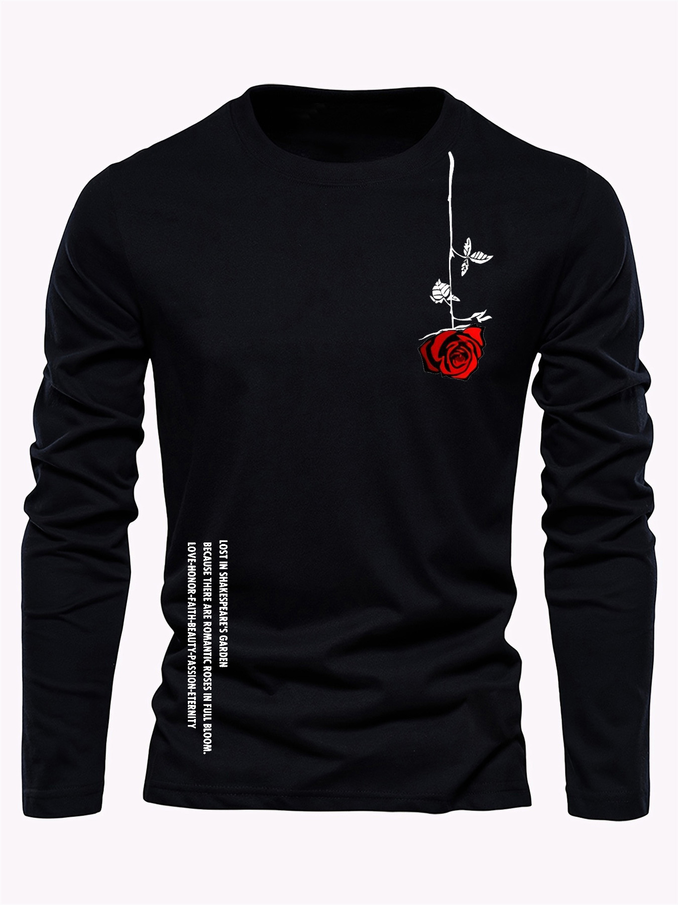100% pure cotton men's long sl - Men'S Fashion T Shirts ulasan dan harga
