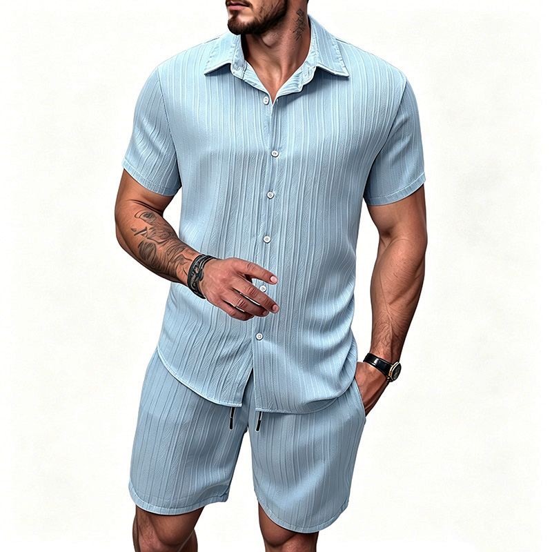 2026 New Men Vertical Wrinkle  - Men'S Fashion For Summer 2026 ulasan dan harga