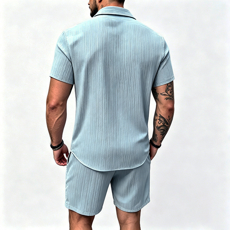 2026 New Men Vertical Wrinkle  - Men'S Fashion For Summer 2026 ulasan dan harga