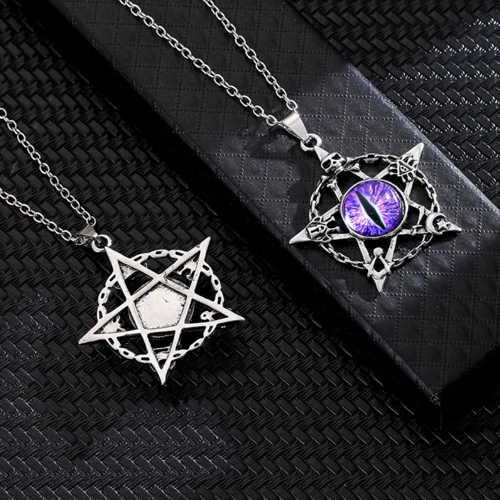 Five pointed star shaped devil - Men'S Fashion Necklaces ulasan dan harga