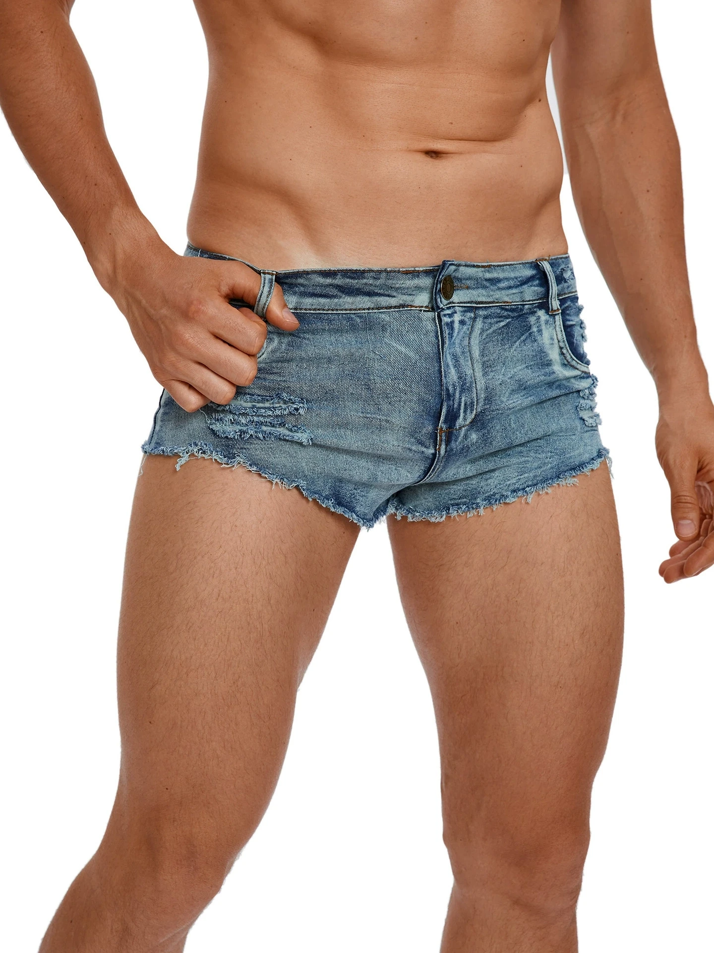 Men's Low Waist Jeans Shorts F - Jeans Pants Fashion Men ulasan dan harga