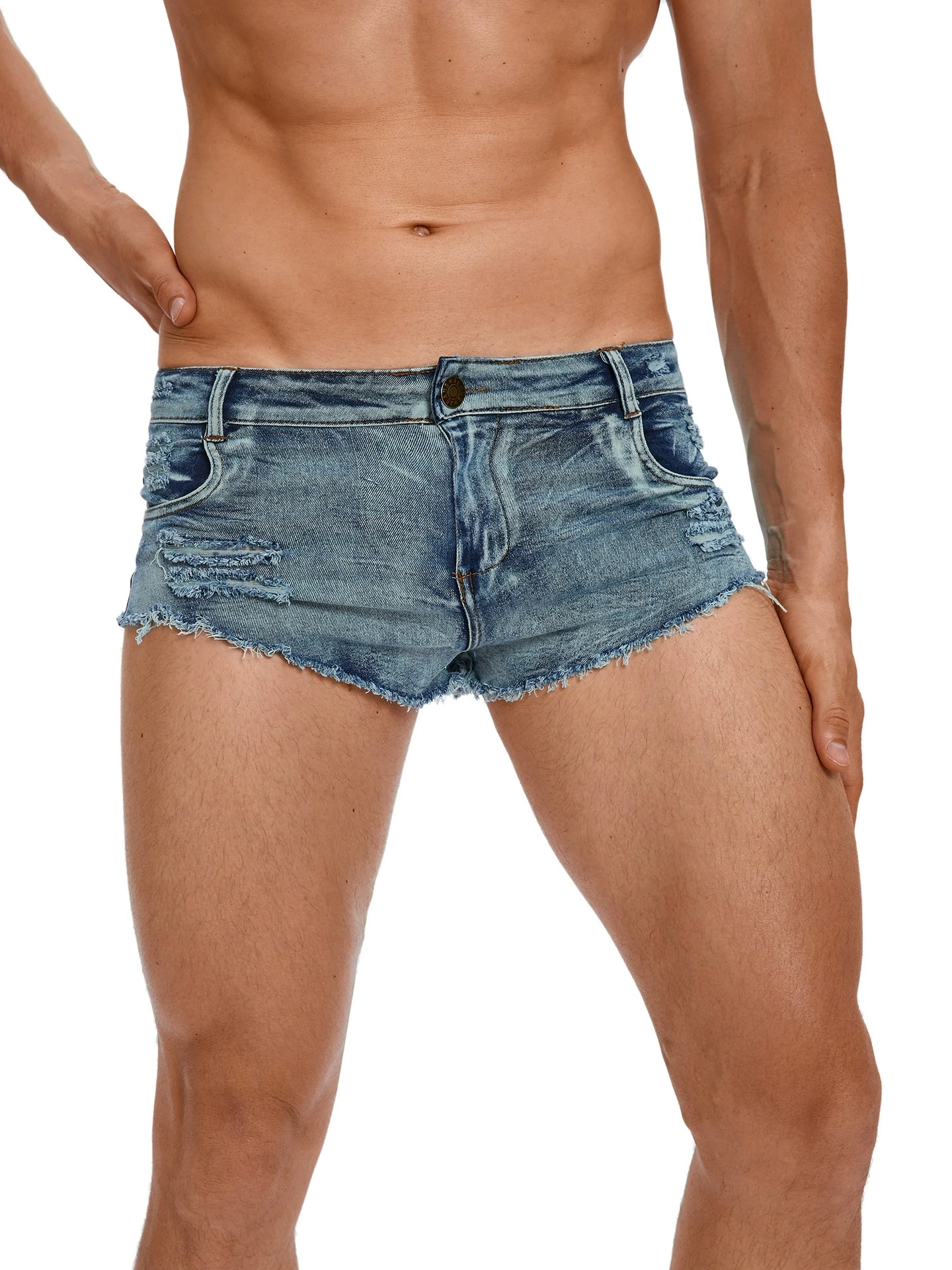 Men's Low Waist Jeans Shorts F - Jeans Pants Fashion Men ulasan dan harga