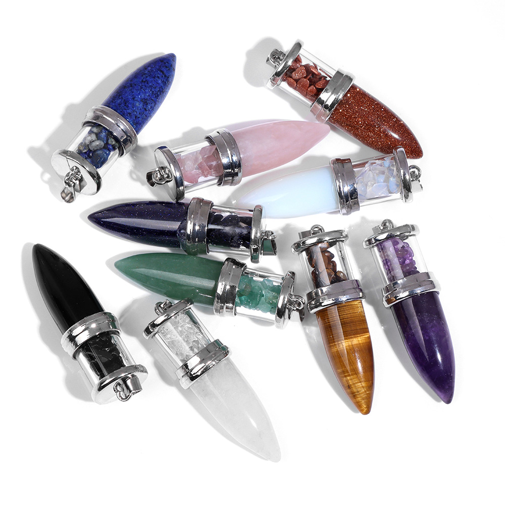1pc Bullet shape Stone Pendant - Men'S Fashion Necklaces ulasan dan harga