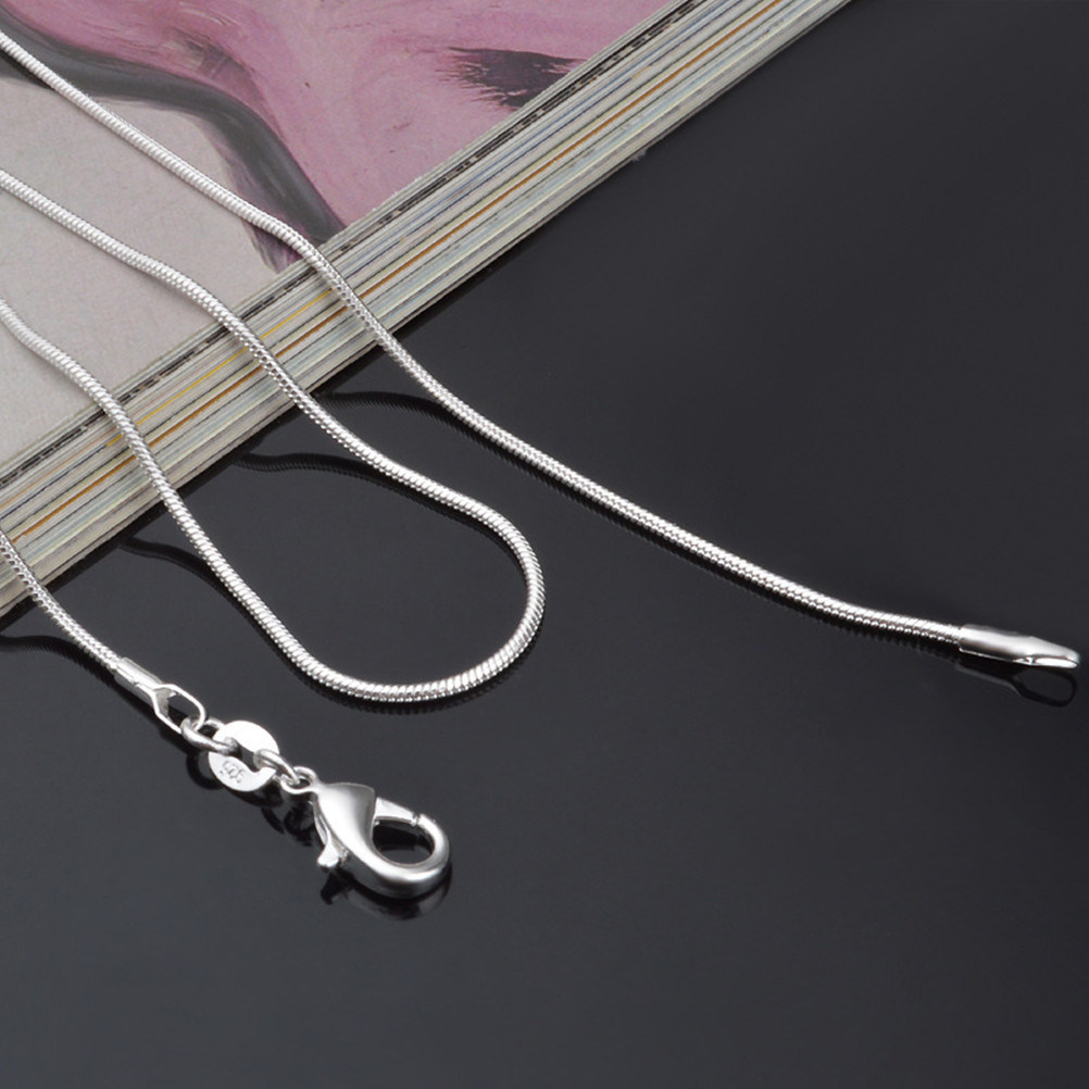 Snake Chain Necklace Silver Pl - Men'S Fashion Necklaces ulasan dan harga