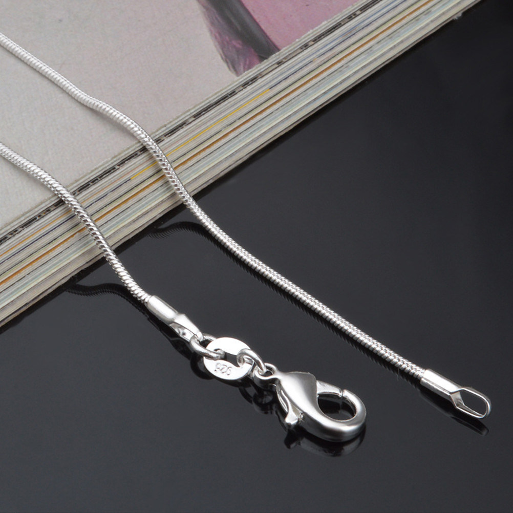 Snake Chain Necklace Silver Pl - Men'S Fashion Necklaces ulasan dan harga