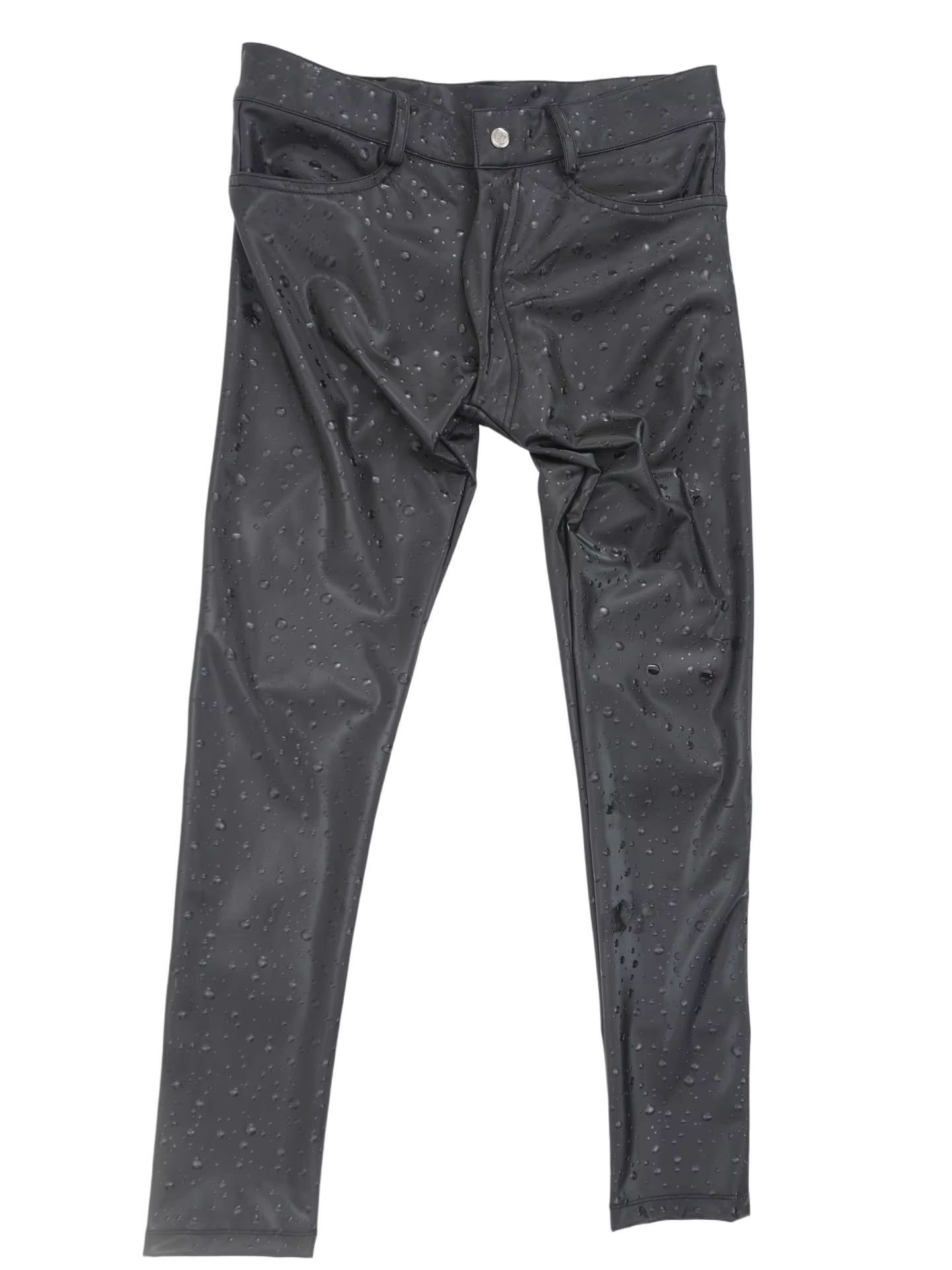 3D Water Drop Print Elastic PU - Jeans Pants Fashion Men ulasan dan harga
